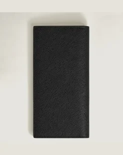 Längliche Brieftasche 6 cc aus Sartorial Leder - Schwarz - Leder - MB223019 - Brieftaschen