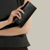 Längliche Brieftasche 14 cc mit Reißverschluss aus Meisterstück Leder - Schwarz - Leder - MB198318 - Brieftaschen