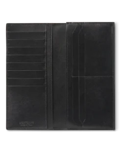 Längliche Brieftasche 14 cc mit Reißverschluss aus Meisterstück Leder - Schwarz - Leder - MB198318 - Brieftaschen