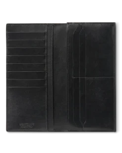 Längliche Brieftasche 14 cc mit Reißverschluss aus Meisterstück Leder - Schwarz - Leder - MB198318 - Brieftaschen