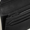Längliche Brieftasche 14 cc mit Reißverschluss aus Sartorial Leder - Schwarz - Leder - MB220387 - Brieftaschen