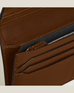 Längliche Brieftasche 14 cc mit Reißverschluss aus Meisterstück Sfumato-Leder - Sfumato-Braun - Leder - MB220318 - Brieftaschen