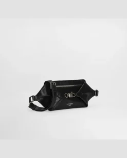 Lock Belt Bag In Tempesta Calfskin - Mann Rucksäcke Und Bauchtaschen Schwarz Black