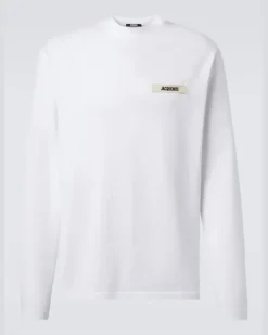 Longsleeve aus Baumwolle Weiß