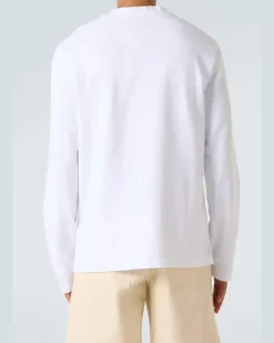 Longsleeve aus Baumwolle Weiß