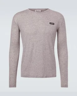 Longsleeve aus Baumwoll-Jersey Grau