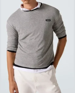 Longsleeve aus Baumwoll-Jersey Grau