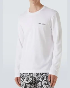Longsleeve aus Baumwoll-Jersey Weiß