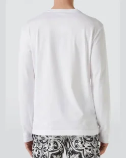 Longsleeve aus Baumwoll-Jersey Weiß