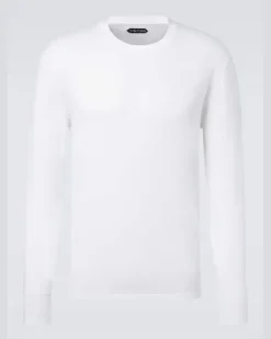 Longsleeve aus Baumwoll-Jersey Weiß