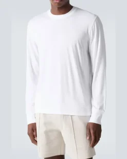 Longsleeve aus Baumwoll-Jersey Weiß