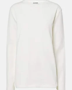 Longsleeve aus Baumwoll-Jersey Weiß