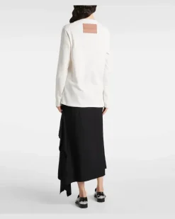 Longsleeve aus Baumwoll-Jersey Weiß