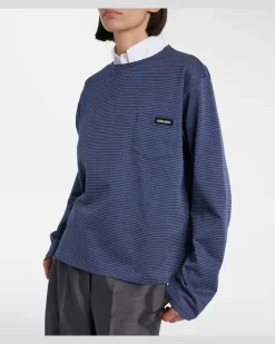 Longsleeve aus Baumwoll-Jersey Blau