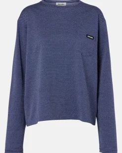 Longsleeve aus Baumwoll-Jersey Blau