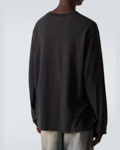 Longsleeve aus einem Baumwollgemisch Schwarz