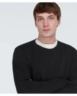 Longsleeve aus einem Baumwollgemisch Schwarz