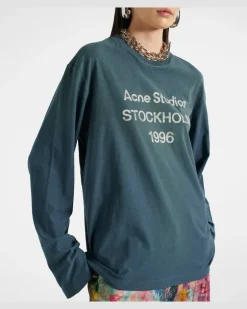 Longsleeve aus Jersey Blau