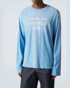 Longsleeve aus Jersey Blau