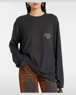 Longsleeve aus Jersey Schwarz
