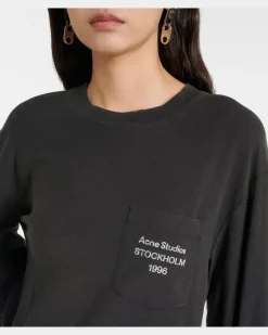 Longsleeve aus Jersey Schwarz