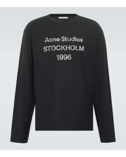 Longsleeve aus Jersey Schwarz