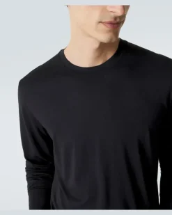 Longsleeve aus Jersey Schwarz