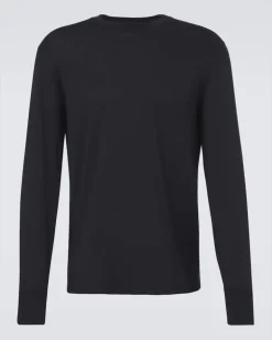 Longsleeve aus Jersey Schwarz