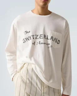 Longsleeve Campground aus Baumwoll-Jersey Weiß