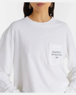 Longsleeve Edden aus einem Baumwollgemisch Weiß