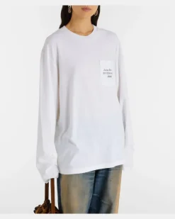 Longsleeve Edden aus einem Baumwollgemisch Weiß