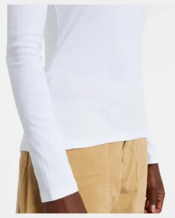 Longsleeve Emilie aus Baumwoll-Jersey Weiß