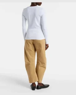 Longsleeve Emilie aus Baumwoll-Jersey Weiß