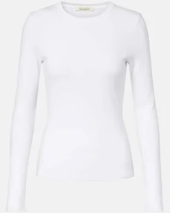 Longsleeve Emilie aus Baumwoll-Jersey Weiß