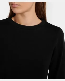 Longsleeve Lisa aus Baumwolle und Kaschmir Schwarz