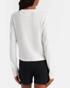 Longsleeve N°451 Lisa aus Baumwolle und Kaschmir Weiß