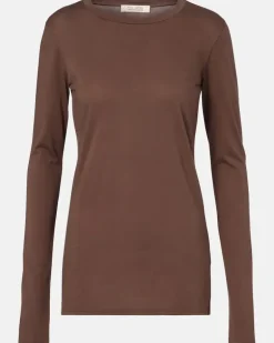 Longsleeve Susana aus Baumwoll-Jersey Braun
