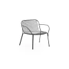 Lounge Sessel HiRay - Schwarz - bemalter galvanisierter Stahl - Designer Ludovica & Roberto Palomba