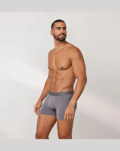 Luxe Herren-Boxer (3er Paket) - Dunkelgrau Charcoal
