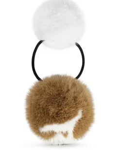 LV Cosy Mink Fur elastisches Haarband Silver