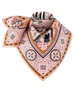 LV Feathers Carré 70 Pink