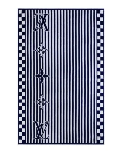 LV Graphical Beach Handtuch Blue