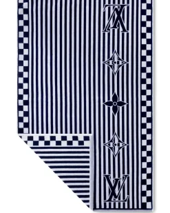 LV Graphical Beach Handtuch Blue
