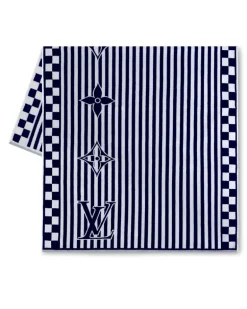LV Graphical Beach Handtuch Blue