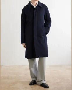 Mac Hugo gabardine trench coat Blue
