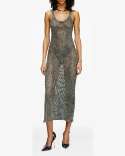 Maeve-Utlt Trägerkleid aus Mesh - Grau