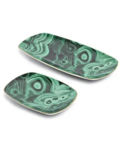 Malachite Schale 30cm - Grün