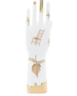 Mano Trionfo Italiano Skulptur (29cm x 7,5cm) - Weiß