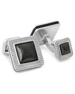 Manschettenknöpfe mit Perlmutt - Silber