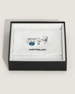 Manschettenknöpfe Moonphase - Blau - Edelstahl - MB132964 - Cufflinks